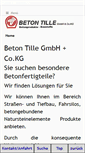 Mobile Screenshot of beton-tille.de