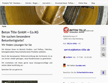 Tablet Screenshot of beton-tille.de